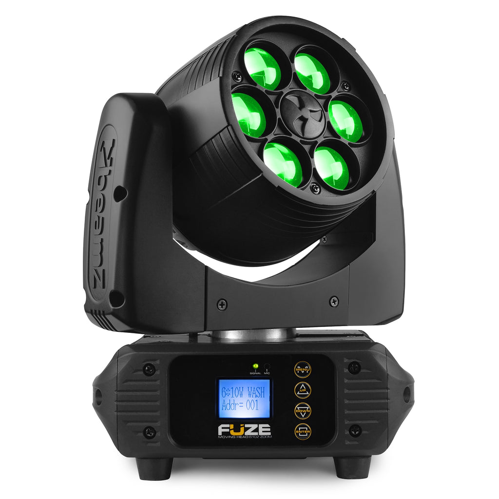 Beamz Fuze 610Z Wash LED 6x10W RGBW Zoom DMX IR