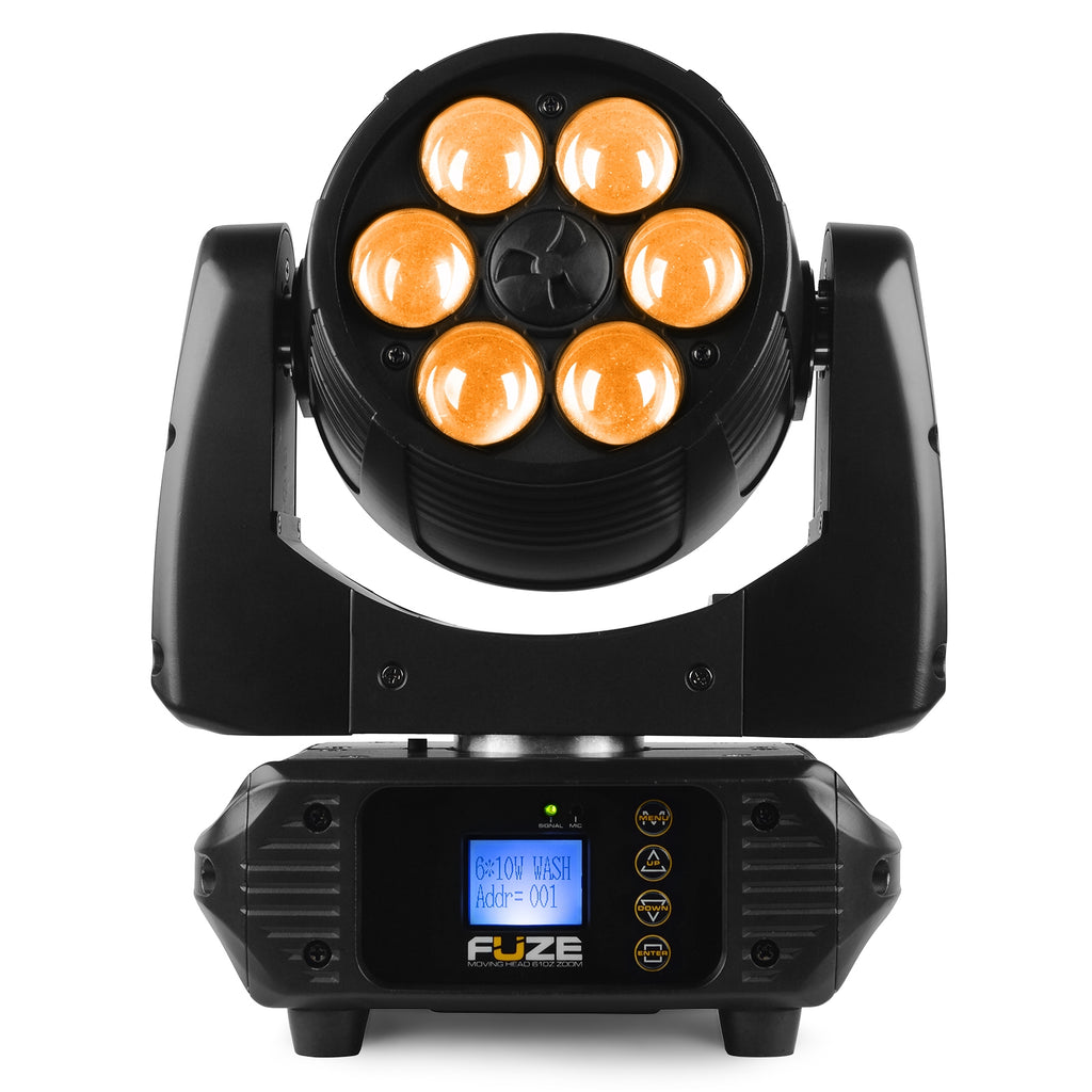Beamz Fuze 610Z Wash LED 6x10W RGBW Zoom DMX IR