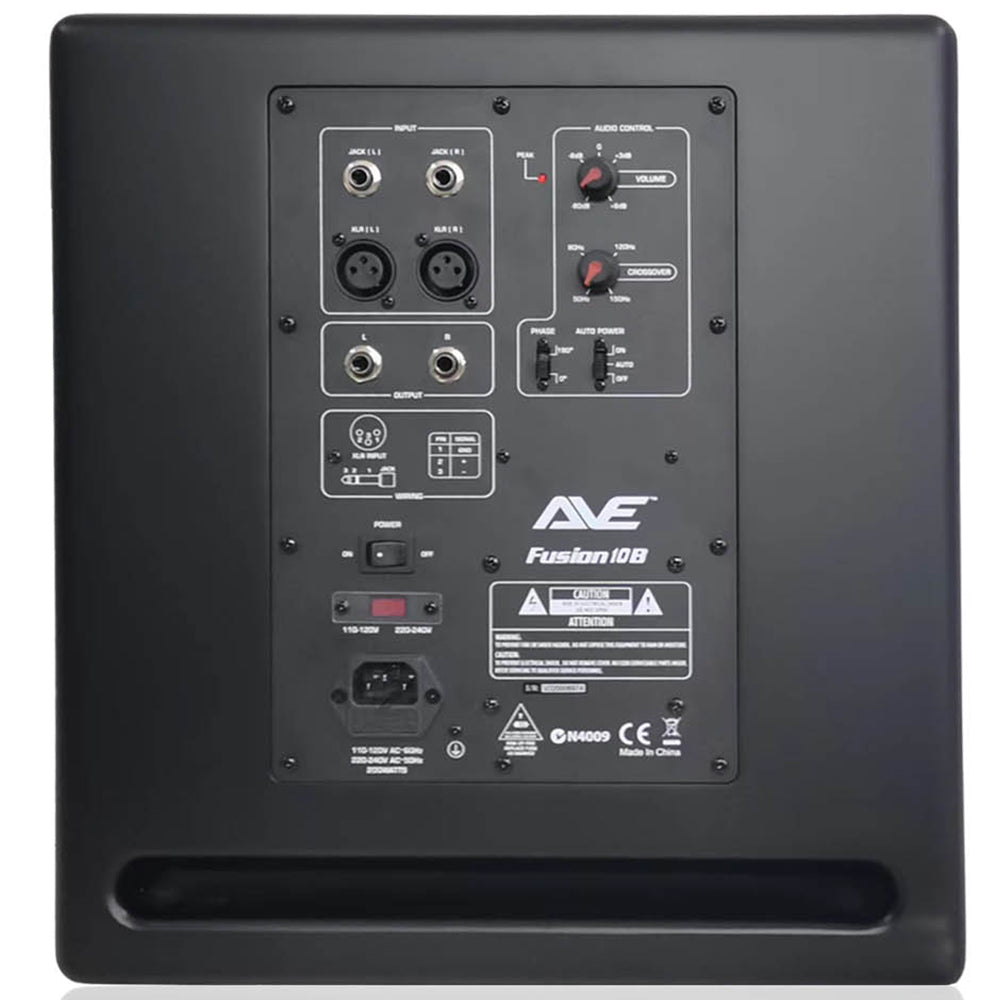 AVE Fusion 10S Black Studio Monitor Subwoofer – 10 Inch