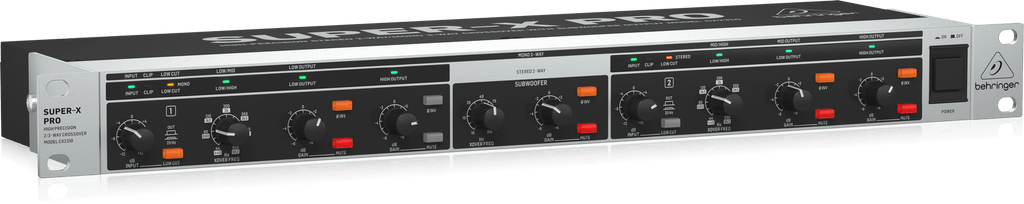 Behringer Super-X Pro CX2310 V2 Stereo 2-Way / Mono 3-Way Crossover w/ Subwoofer Output