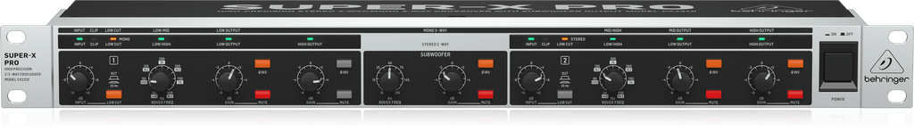 Behringer Super-X Pro CX2310 V2 Stereo 2-Way / Mono 3-Way Crossover w/ Subwoofer Output