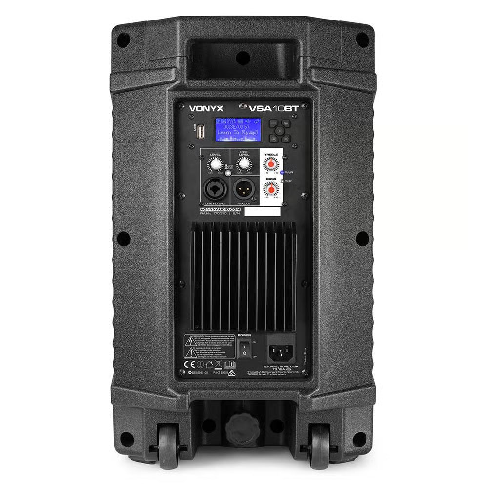 Vonyx VSA10BT – Bi-Amplified Active Speaker 10″ Inch 500W BT/MP3